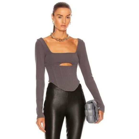 ATOIR AT210133 Women's Sz XS/6 Storm Gray The Alpha Full Zip Crop Top $118 - Picture 7 of 8